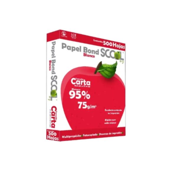 Papel Bond Scribe School Carta 500 Hojas