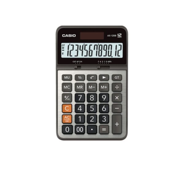 Calculadora Casio P/escritorio Ax-120b Gris/negro 12díg Pz