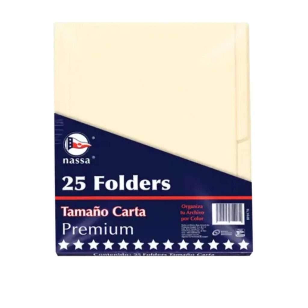 Folder Nassa Crema Tamaño Carta Pq25