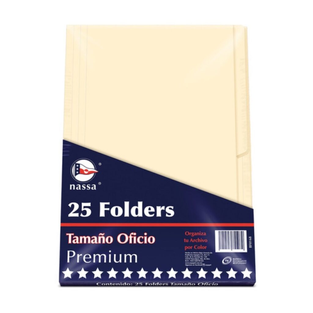 Folder Nassa Crema Tamaño Oficio Pq25