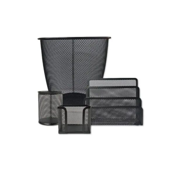 Set De Oficina Scool Mesh Color Negro Pq4
